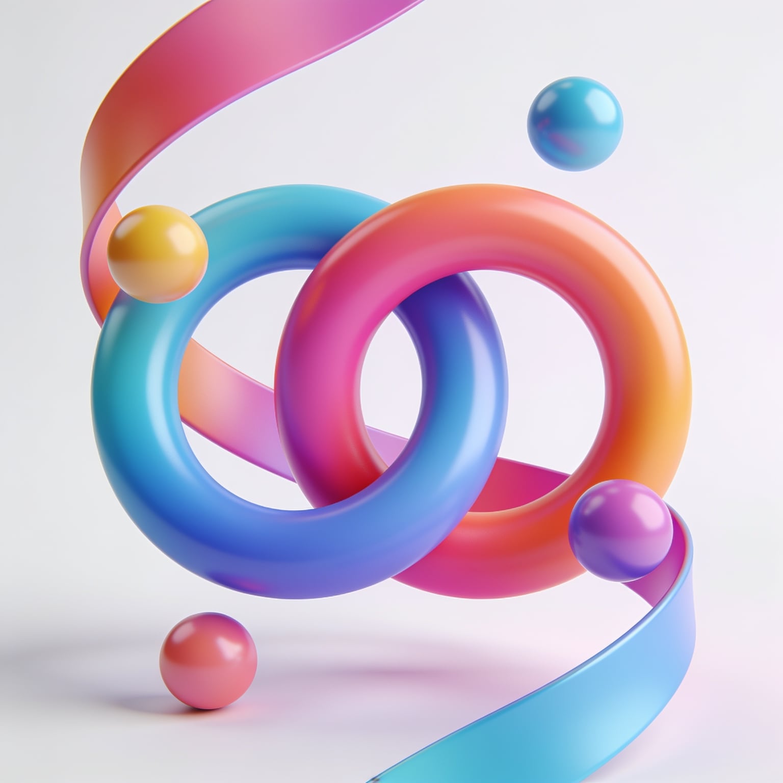 Abstract 3d icons style example