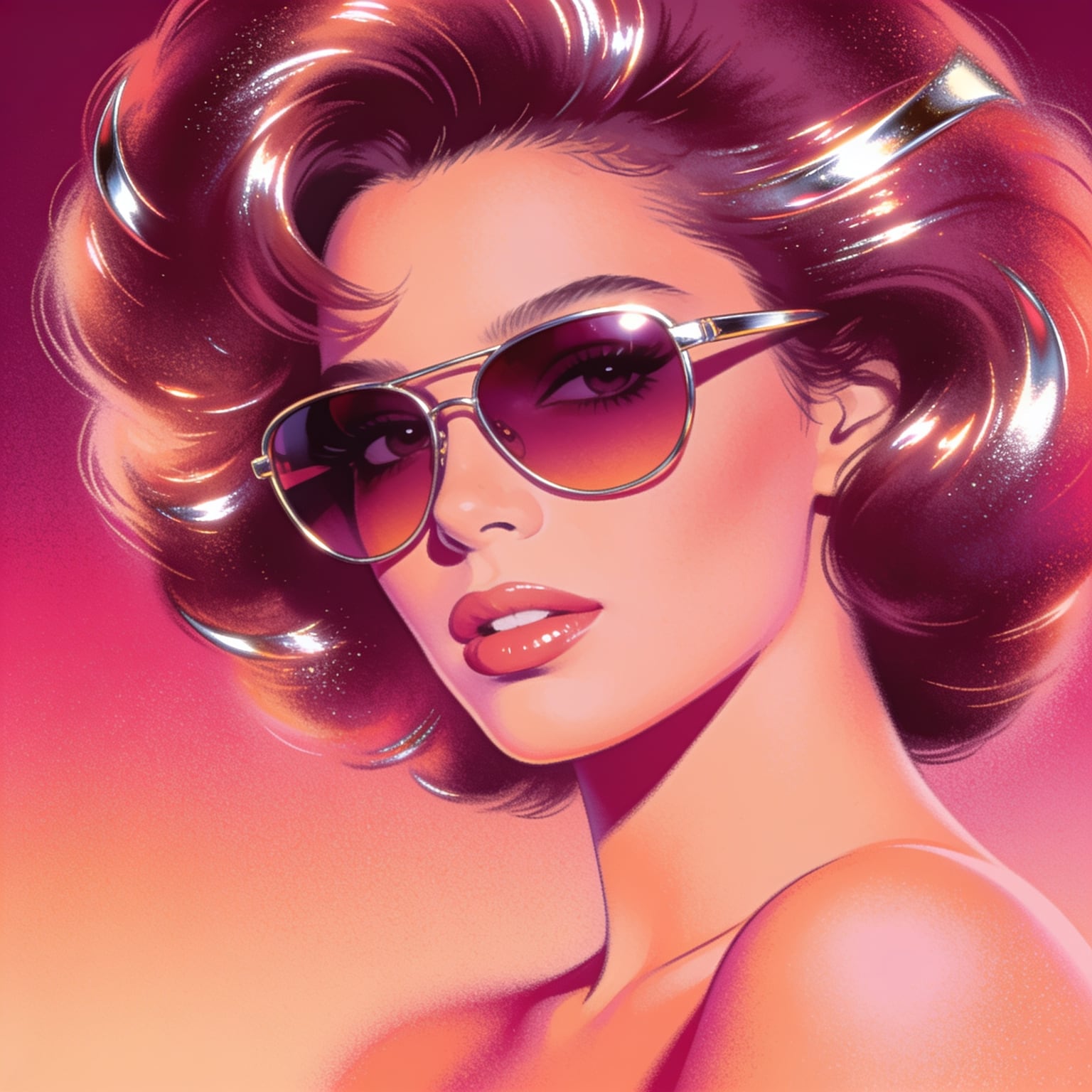 Airbrush glam style example