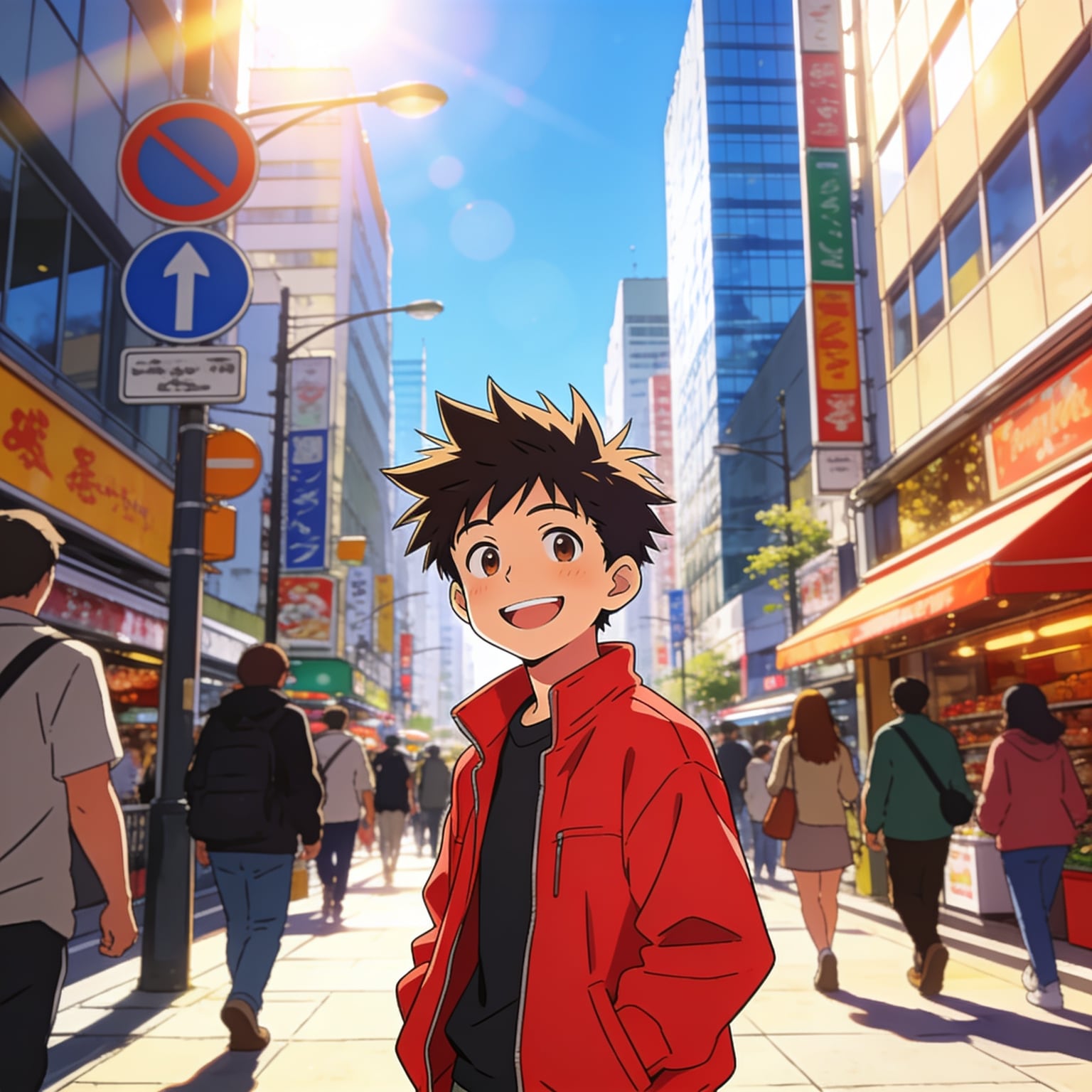 Bright anime style example