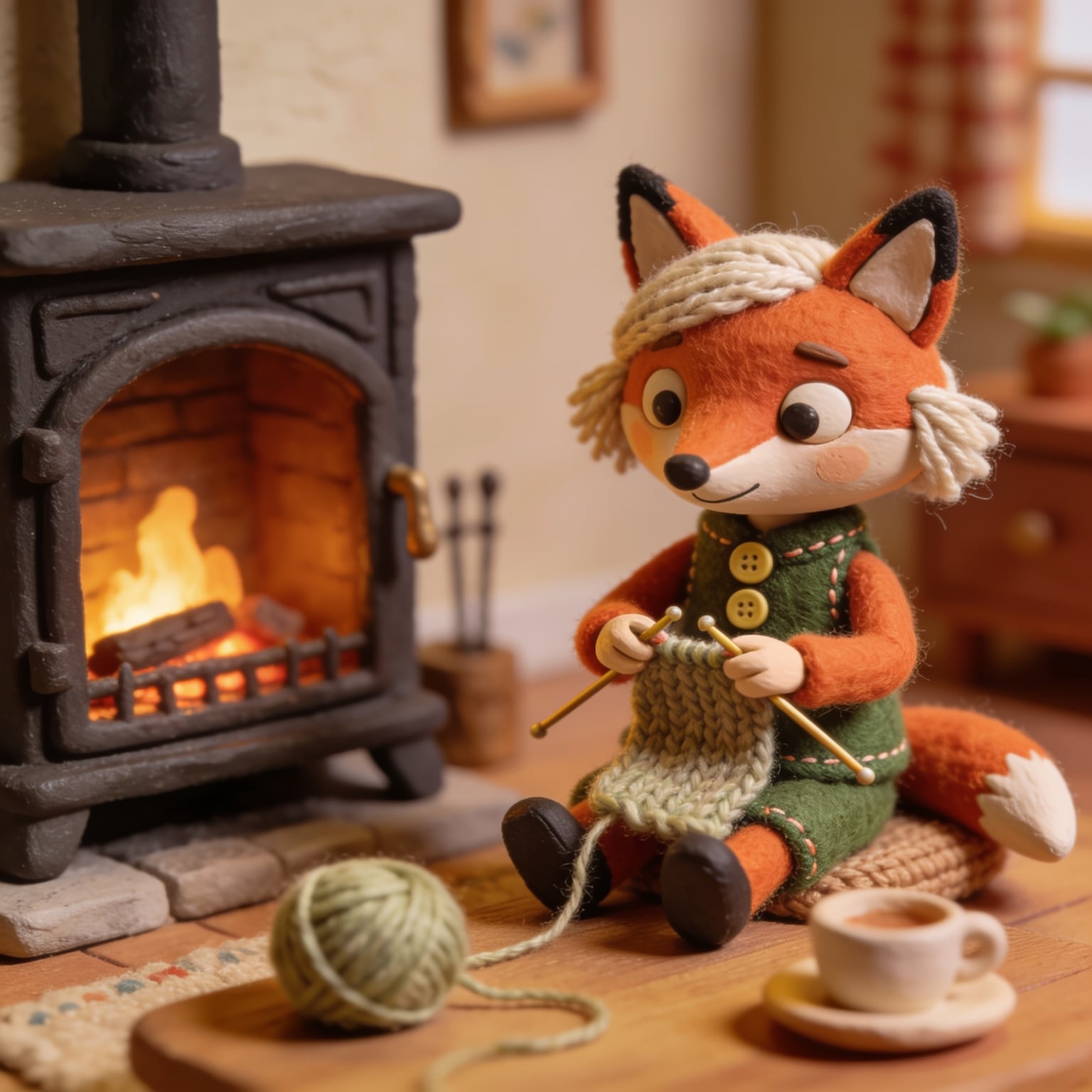 Felt and clay style example